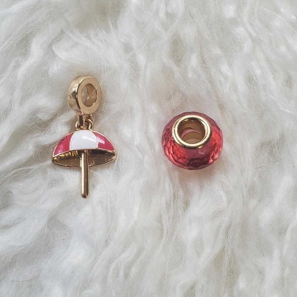 Rose gold tone charms